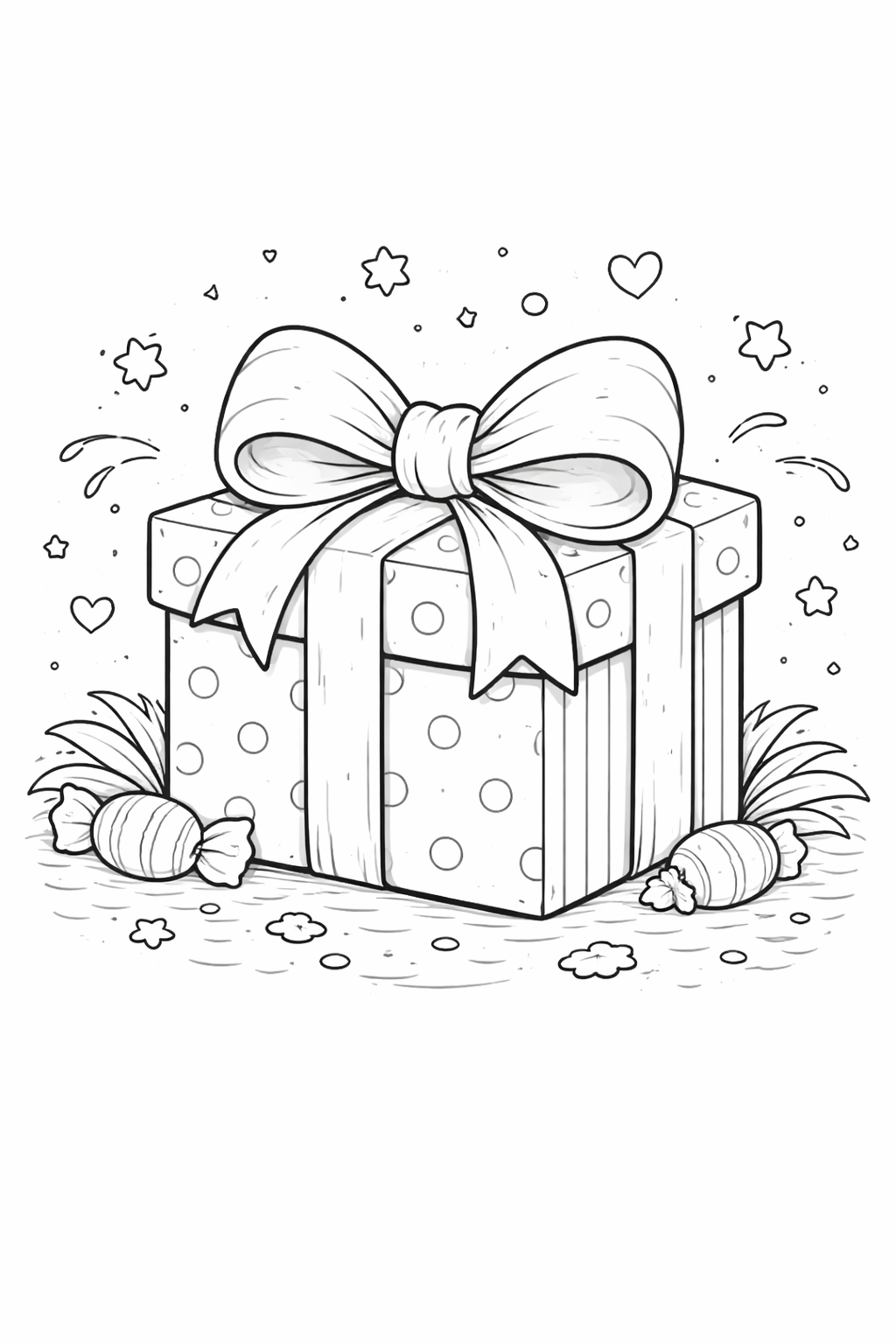 Kleurplaat cadeautje