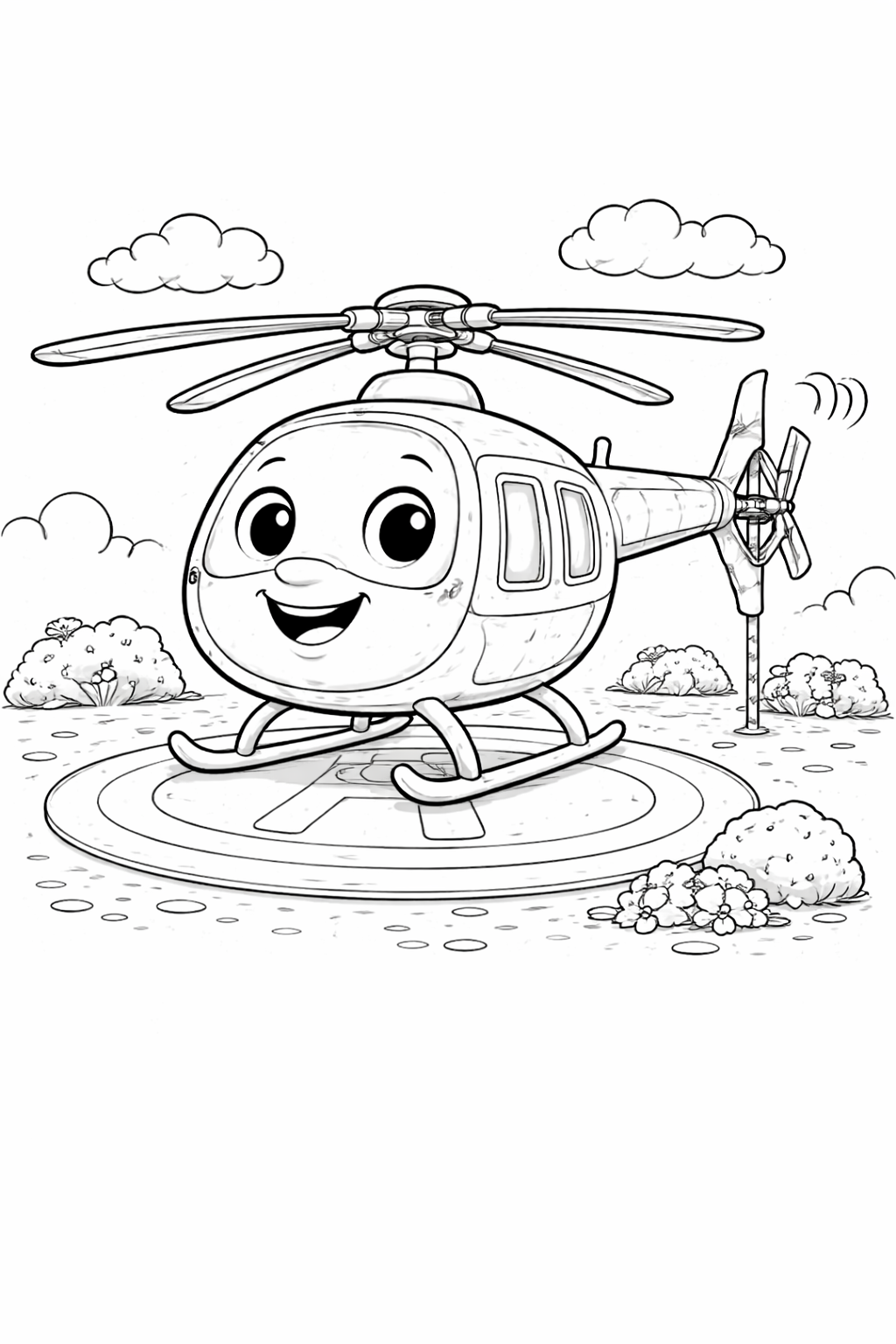 Kleurplaat helikopter