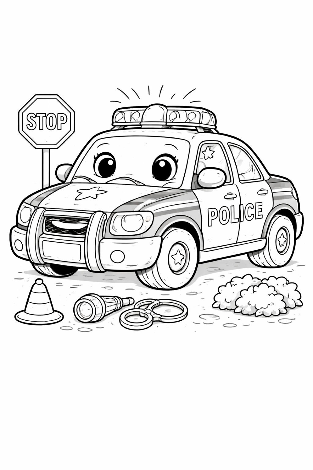 Kleurplaat politieauto